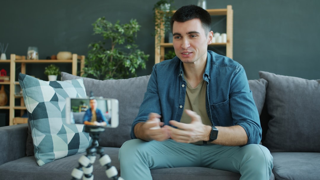 Spanish testimonial video voice over artist recording subtle narration that supports customer story